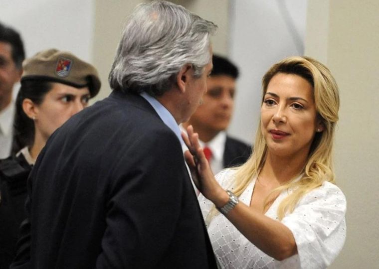 El presidente Alberto Fernández y su pareja, Fabiola Yañez. Foto: Telam