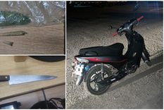 Marihuana, un arma blanca y una moto sin documentación, parte del secuestro en los procedimientos con detenidos que hizo la UAP. Marihuana, un arma blanca y una moto sin documentación, parte del secuestro en los procedimientos con detenidos que hizo la UAP.