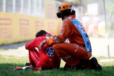 Charles Leclerc sufrió un fuerte accidente durante el Gran Premio de Italia. Charles Leclerc sufrió un fuerte accidente durante el Gran Premio de Italia.