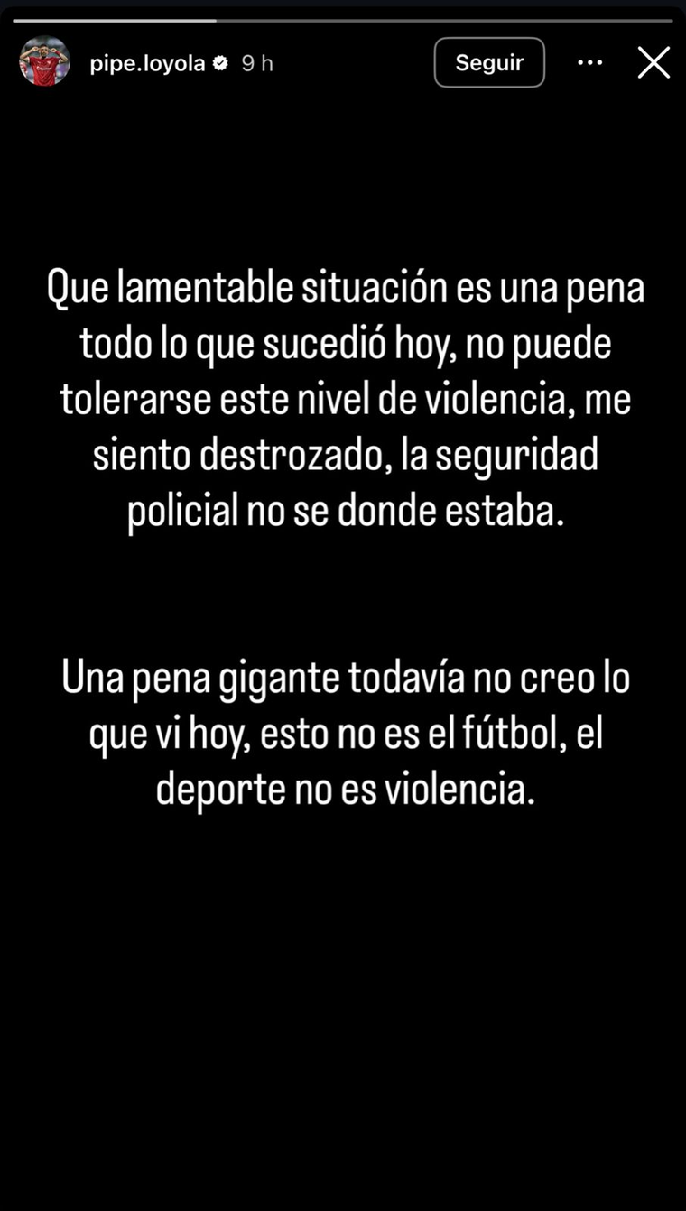 La historia que subió Felipe Loyola a su cuenta de Instagram. La historia que subió Felipe Loyola a su cuenta de Instagram.