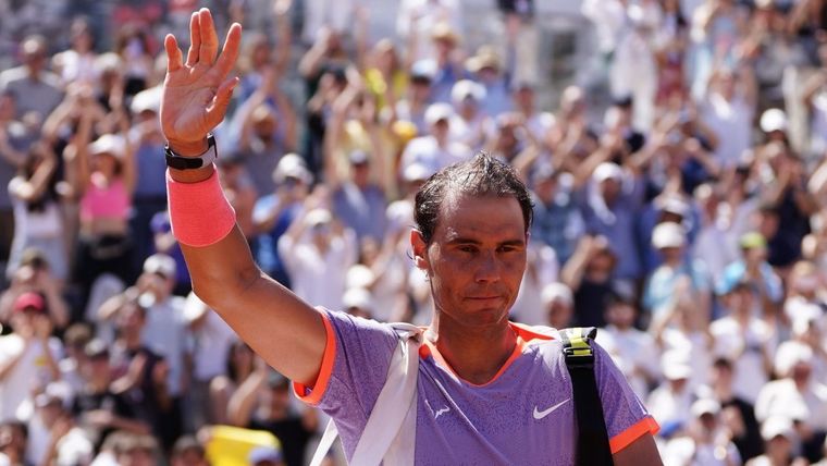 Rafael Nadal fue eliminado en la segunda ronda del Masters 1000 de Roma. Foto: Fuente: X @InteBNLdItalia