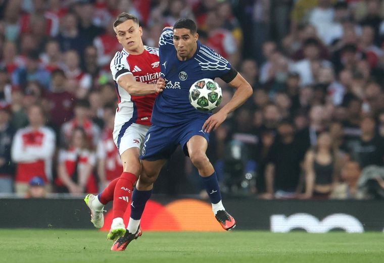 PSG venció al Arsenal en el Emirates Stadium de Londres. Foto: EFE