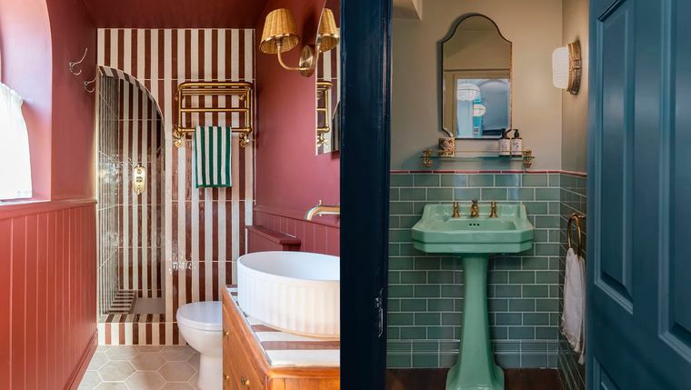 Dos diseños completamente distintos de baños.&nbsp;