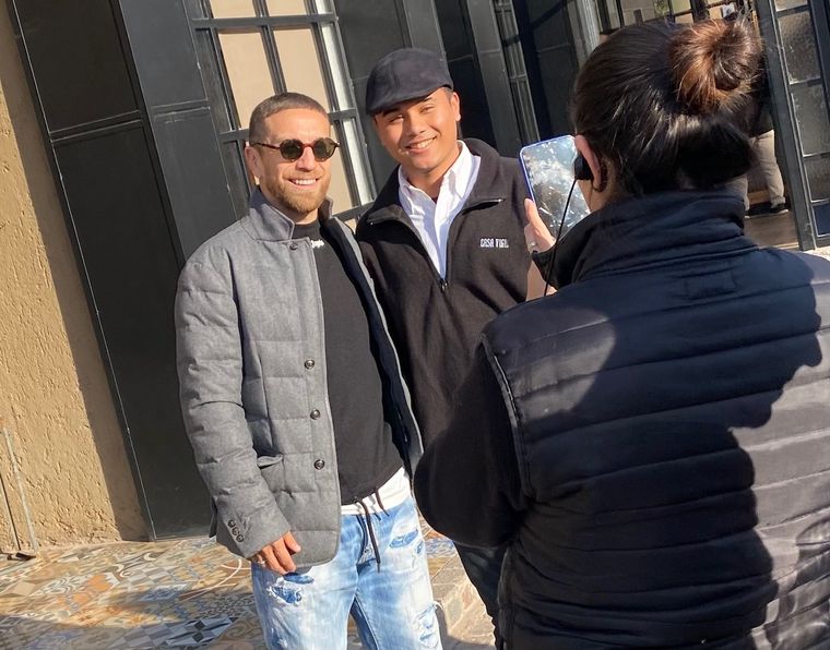 El Papu Gómez disfruta el domingo en Maipú. Foto: MDZ