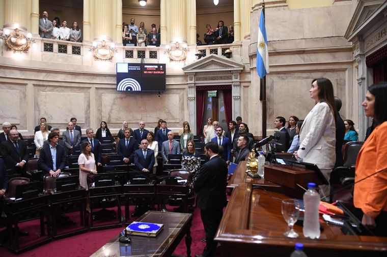El senador analizó la situación salarial argentina y apoyó la medida de fuerza. Foto: NA