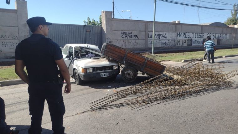 La escena tras el accidente Foto: Ministerio de Seguridad