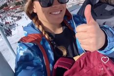 Francesca Roca vacacionaba en Las Leñas cuando encontró a dos caballos perdidos Foto: captura de video