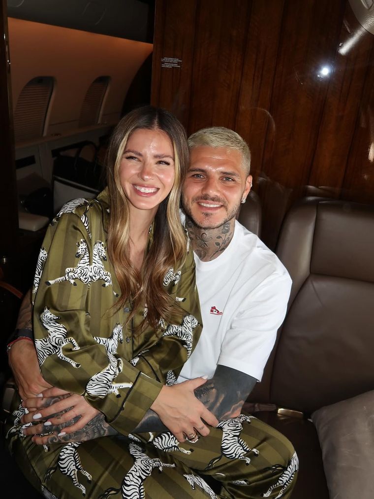 La China junto a Mauro Icardi. La China junto a Mauro Icardi.