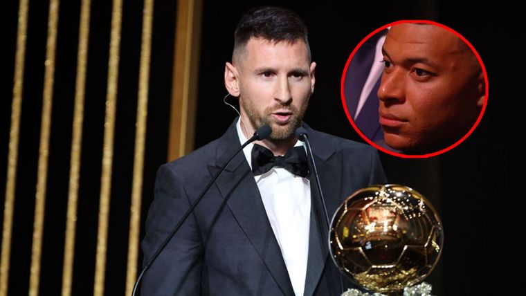 Messi tuvo un fallido al referirse a Mbappé en la gala del Balón de Oro