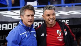 Guillermo Barros Schelotto junto a Marcelo Gallardo. Guillermo Barros Schelotto junto a Marcelo Gallardo.