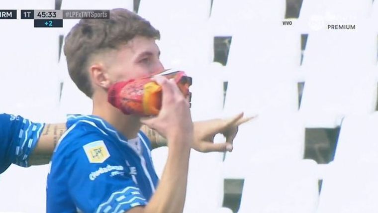 Santino Andino en el festejo. Foto: Captura