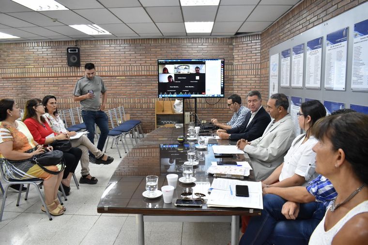 La reunión de este jueves por la mañana Foto: Prensa Legislatura