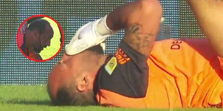 Marcos Díaz tuvo una atajada clave, pero se llevó un corte en la cara.