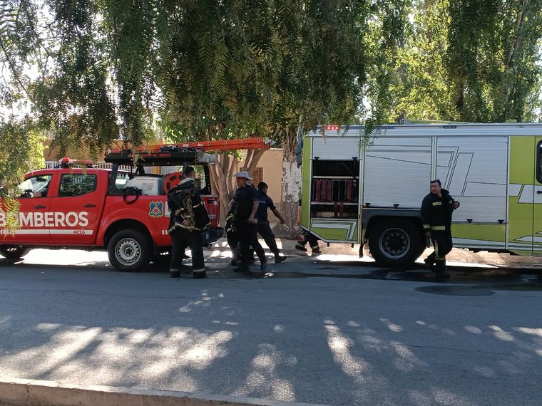En el incendio trabajaron Bomberos Voluntarios de Godoy Cruz y del Cuartel Central. 