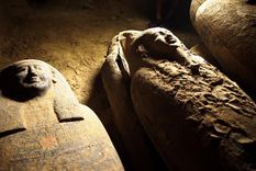 Sarcófagos descubiertos en la necrópolis de Saqqara, Egipto. Foto: RT