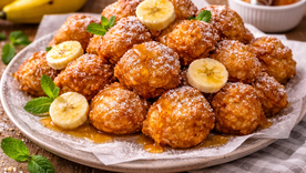 Receta de buñuelos de banana en minutos ¡y sin complicaciones! Receta de buñuelos de banana en minutos ¡y sin complicaciones!