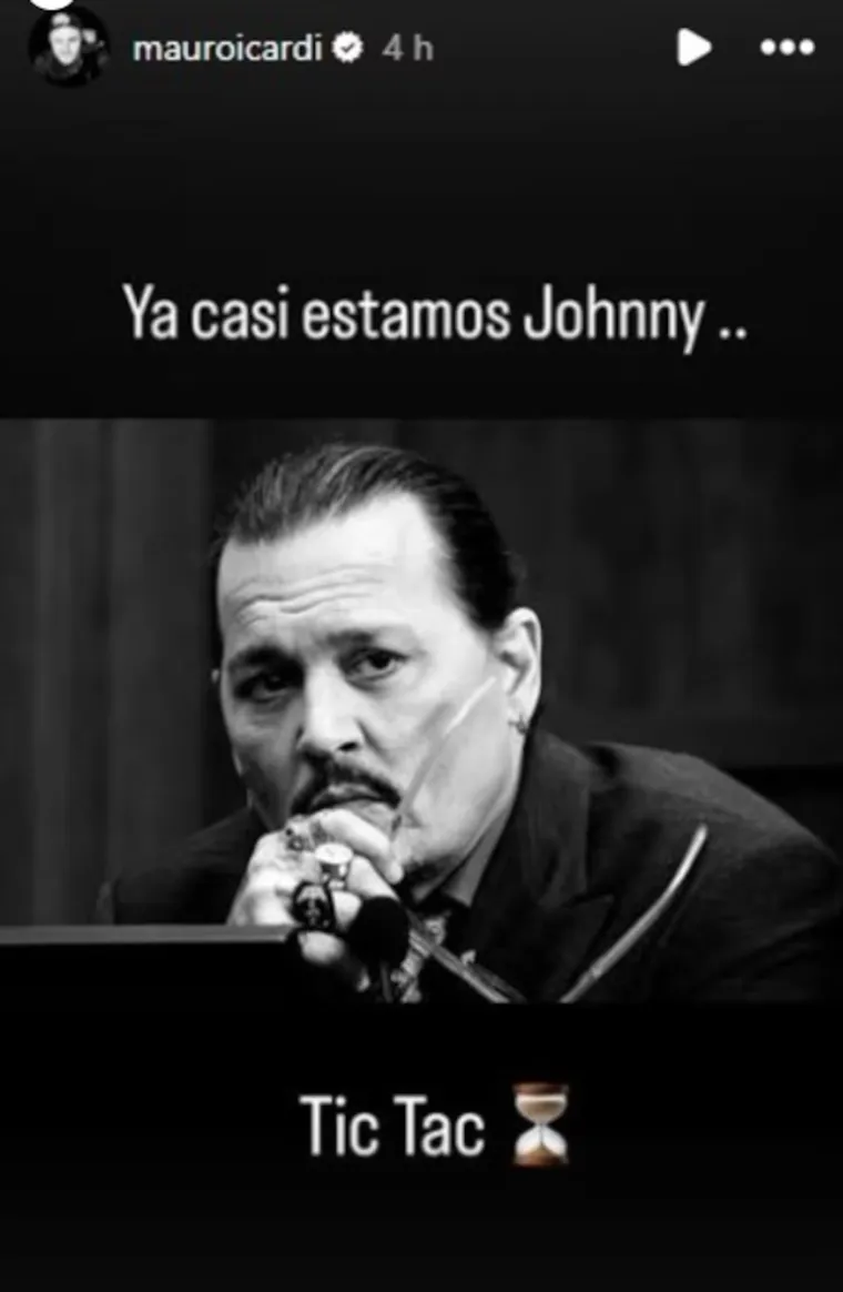 Uno de los tantos famosos posteos de Mauro Icardi con la foto de Johnny Depp en el medio del conflicto legal con Wanda Nara. Uno de los tantos famosos posteos de Mauro Icardi con la foto de Johnny Depp en el medio del conflicto legal con Wanda Nara.
