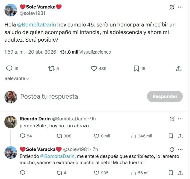 El pedido de saludo de cumpleaños que no salió bien en X. El pedido de saludo de cumpleaños que no salió bien en X.