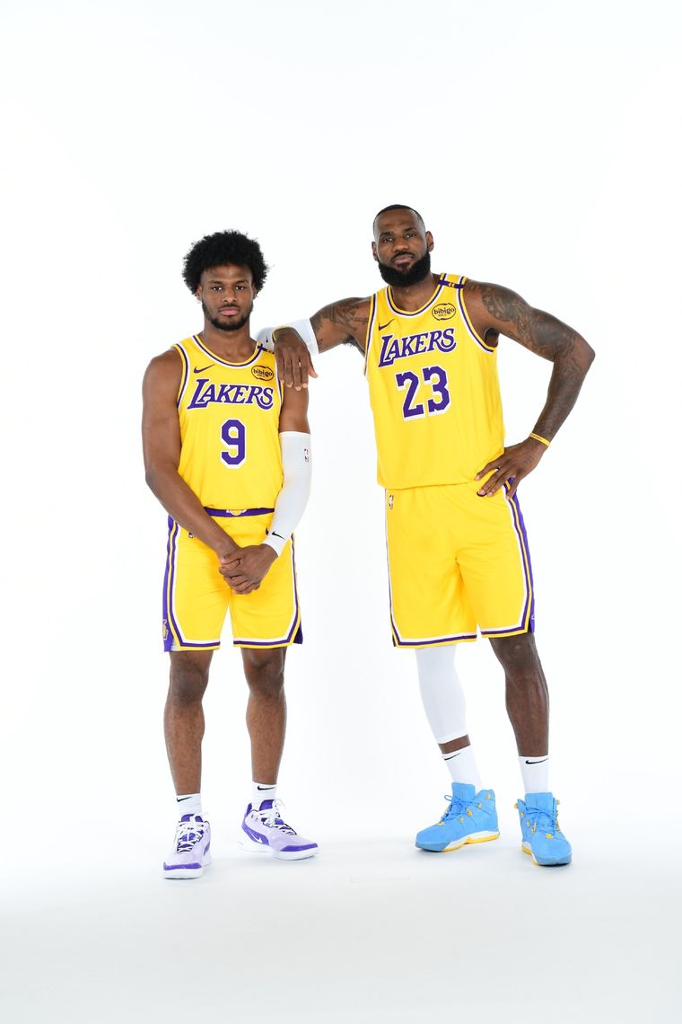 LeBron y Bronny James, los rostros que mejor definen la nueva temporada de NBA. Foto: NBA