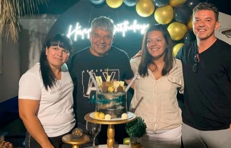 Gallardo estuvo en un festejo familiar en la previa al River-Boca.