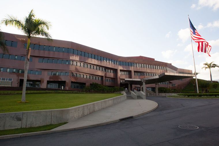 La embajada de Estados Unidos en Caracas.