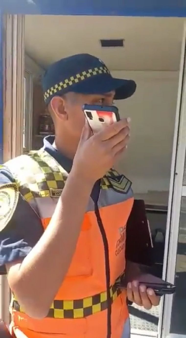 Las imágenes que el conductor logró firmar Foto: Captura de video