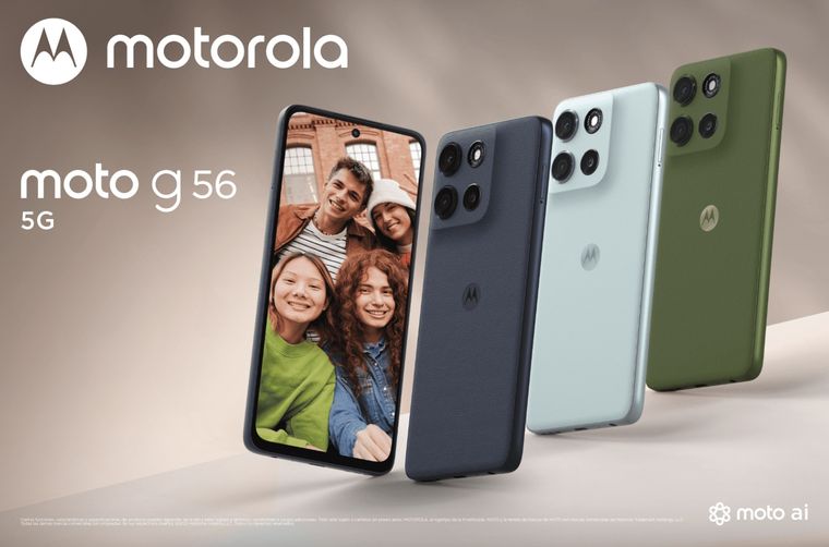 Moto G56 ofrece conectividad 5G pantalla HDR10+ y batería potente con gran autonomía diaria asegurada. Moto G56 ofrece conectividad 5G pantalla HDR10+ y batería potente con gran autonomía diaria asegurada.