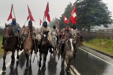 La Resistencia Mapuche Lavkenche, en pie de guerra. Foto: Twitter.