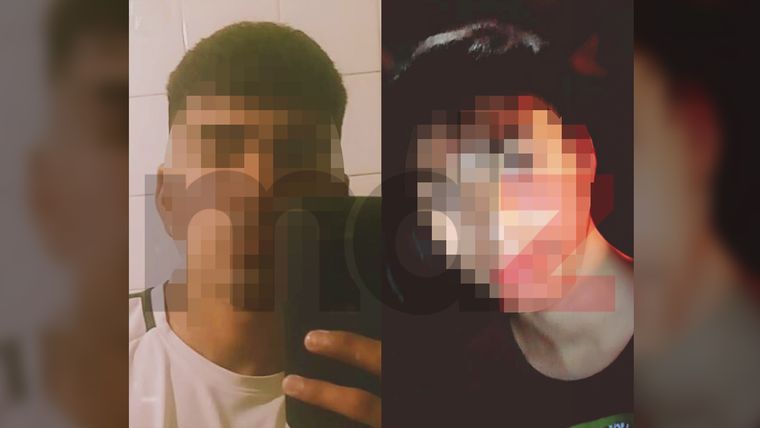 Alexis Junior Salinas y Ariel Díaz, los dos acusados por el asalto en Junín. (Se pixelan los rostros porque pasarán a rueda de personas)