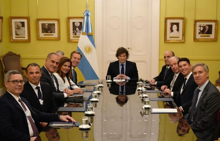 El Presidente recibió en Casa Rosada a empresarios participantes del Foro Económico Mundial