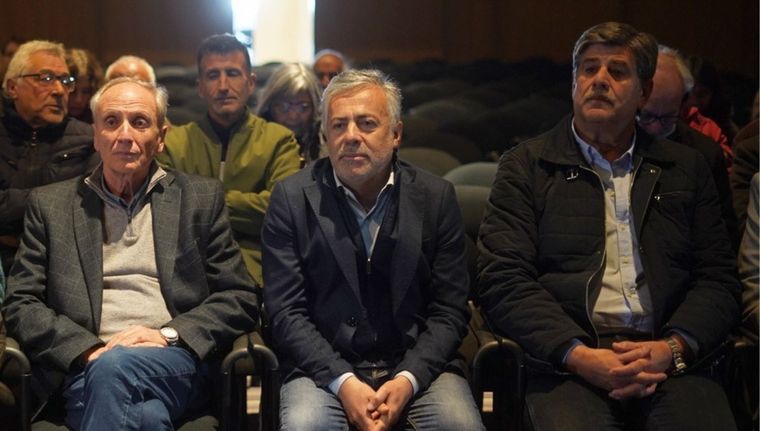 Raul Rufeil, Alfredo Cornejo y Mario Abed en San Martín. Foto: Gobierno de Mendoza