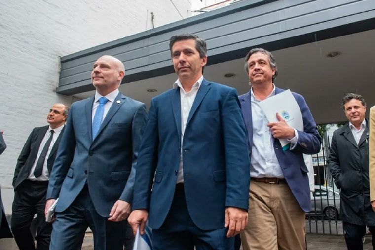 Dalmiro Garay, Andrés Lombardi y Víctor Ibañez Foto: Twitter Víctor Ibañez