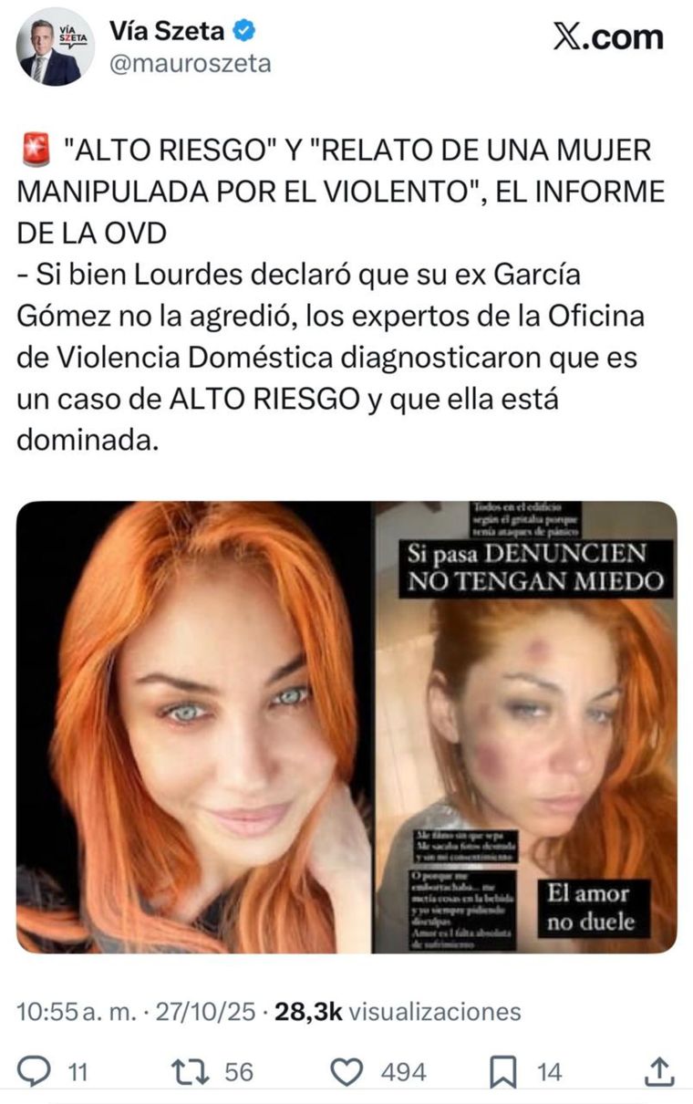 La nueva información sobre el caso de Lourdes que brindó Mauro Szeta. La nueva información sobre el caso de Lourdes que brindó Mauro Szeta.