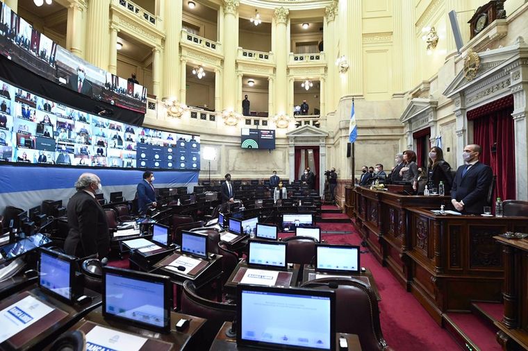 El debate en el Senado comenzó a las 16. Foto: Prensa Senado Nacional.