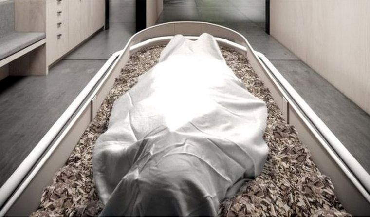 La cremación en agua es más ecológica que la cremación en fuego. Foto: Bbc.