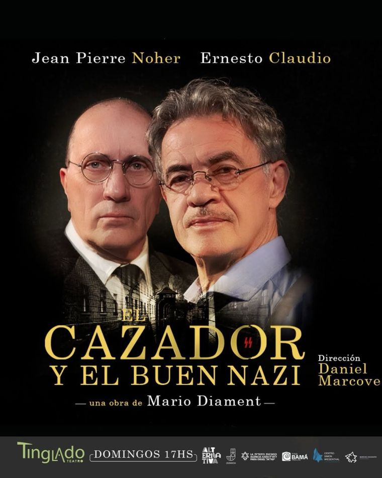 Jean Pierre Noher y Ernesto Claudio, en la quinta temporada de la obra de teatro El Cazador y el Buen Nazi. Jean Pierre Noher y Ernesto Claudio, en la quinta temporada de la obra de teatro El Cazador y el Buen Nazi.