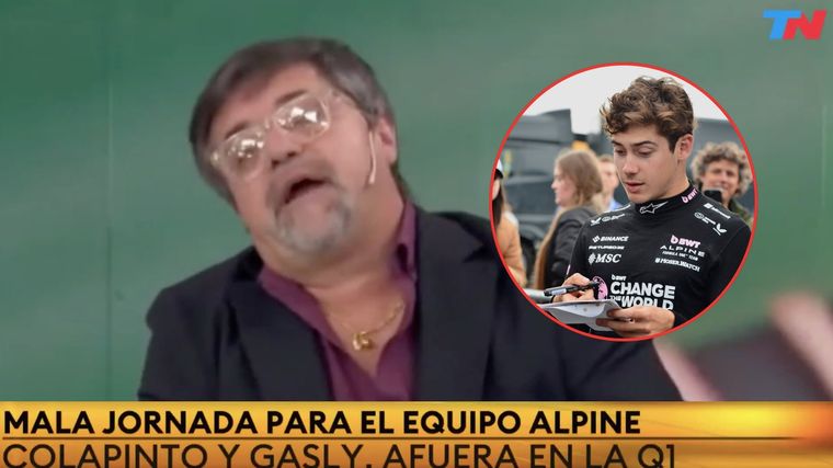 Caruso Lombardi y una crítica lapidaria y viral a Colapinto. Foto: Captura y archivo