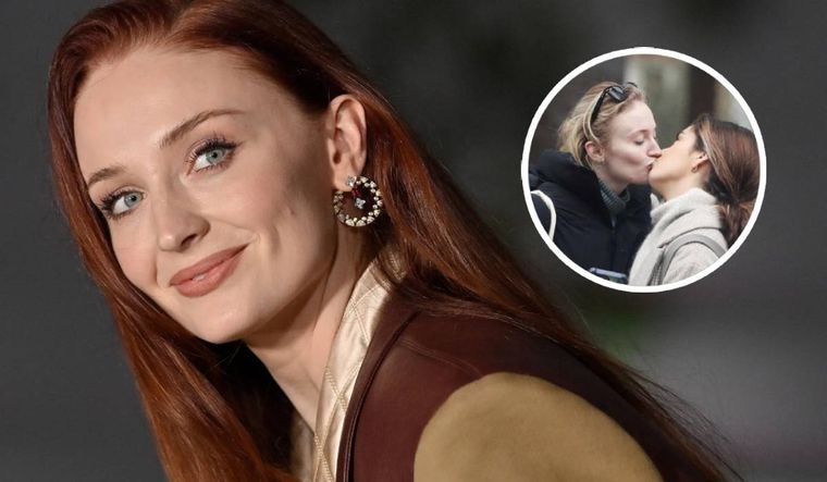 Sophie Turner fue captada a los besos con una mujer.