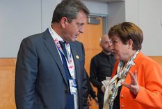 Kristalina Georgieva y Sergio Massa buscan la aprobación del Board del FMI al acuerdo de nivel técnica ya alcanzado. Foto: Prensa Ministerio de Economía