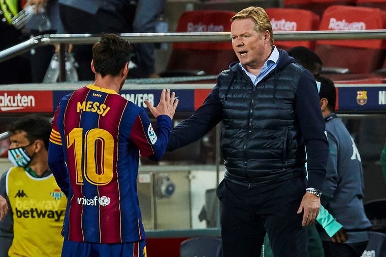 Lionel Messi Koeman Foto: EFE