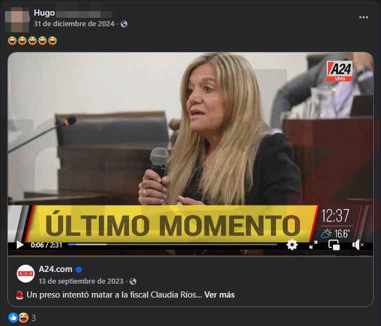 Así se burlaba el Mecha Arredondo del episodio que protagonizó en el Polo Judicial. Así se burlaba el Mecha Arredondo del episodio que protagonizó en el Polo Judicial.