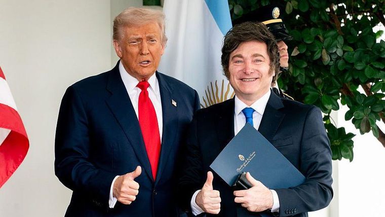Trump recibió a Milei en la Casa Blanca este martes.