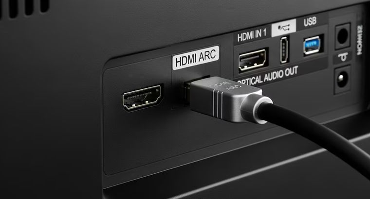 HDMI ARC permite enviar el sonido del televisor a la barra con un solo cable.