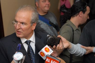 MDZol | Tieppo ante la prensa local, cuando vino a Mendoza a defenderse. Foto: Marcelo Ruiz / MDZ