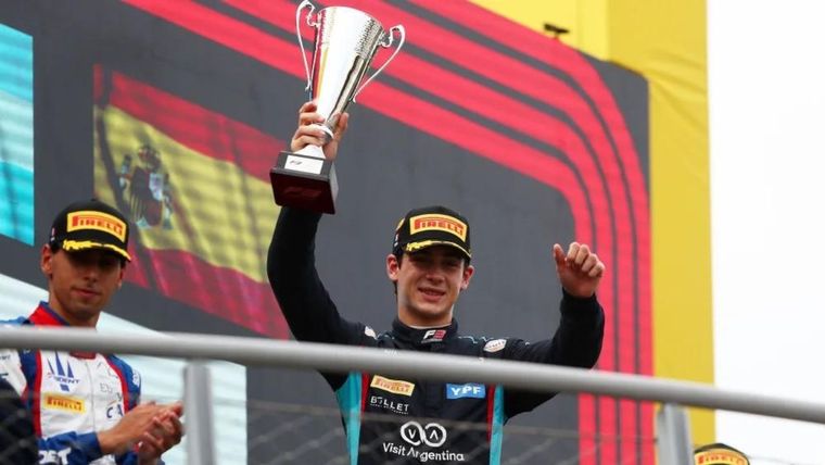 Franco Colapinto ganó el sprint de la F3 en Monza. Foto: @Formula3
