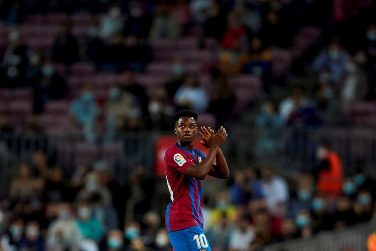 Ansu Fati lleva la 10 del Barcelona. Foto: EFE