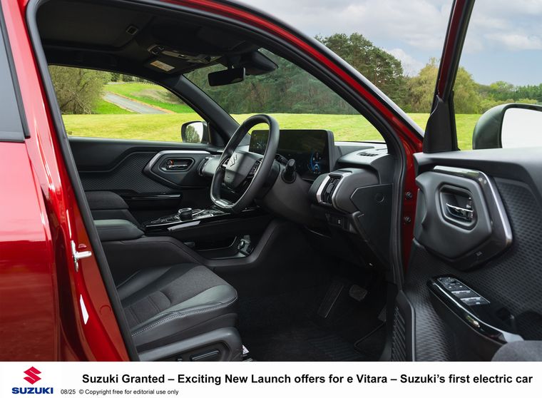 Las especificaciones completas y los detalles técnicos de la gama Suzuki e Vitara se publicarán más cerca de la fecha de introducción.