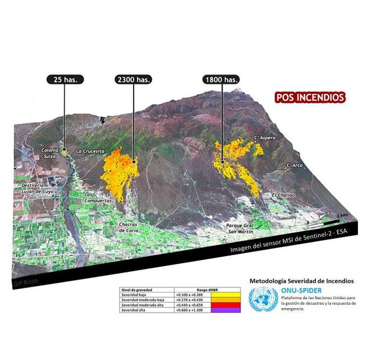 Evaluación de los incendios producidos en el piedemonte Evaluación de los incendios producidos en el piedemonte