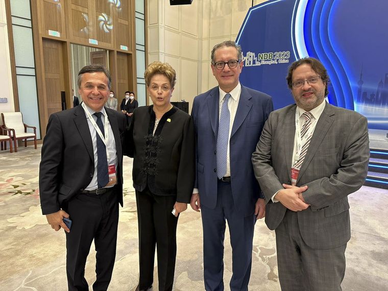 El presidente del BCRA, Miguel Ángel Pesce, se reunió con Dilma Rousseff Foto: Télam