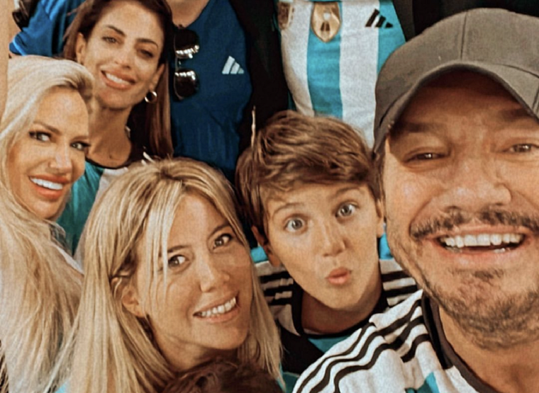 Wanda Nara y Marcelo Tinelli, en Qatar. Foto: Instagram